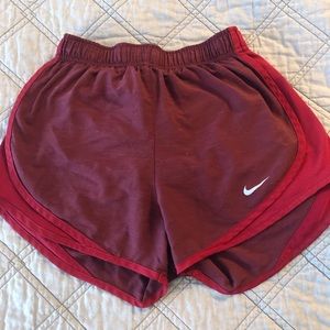 Red Nike Dri-Fit shorts